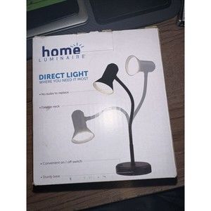 Home Luminaire LED Flexible Desk Lamp Matte Black 5ft cord